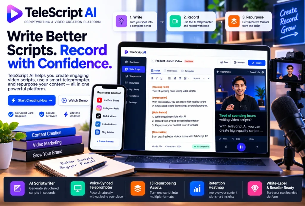 TeleScript AI — The Complete Scriptwriting & Video Creation Workspace