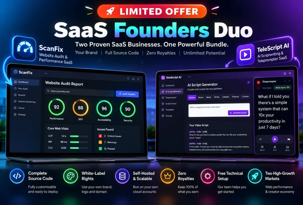 ScanFix + TeleScript AI | White-Label SaaS Bundle